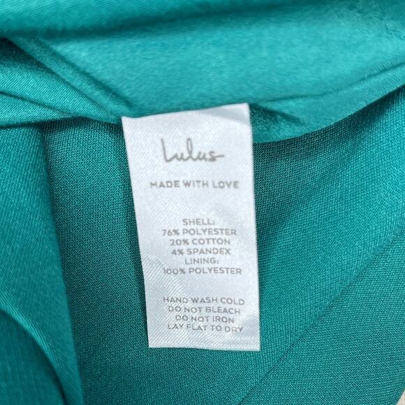 New With Tags Lulus‎ Ruffle Sleeve Dress Size XS Green Fitted - Picture 6 of 9